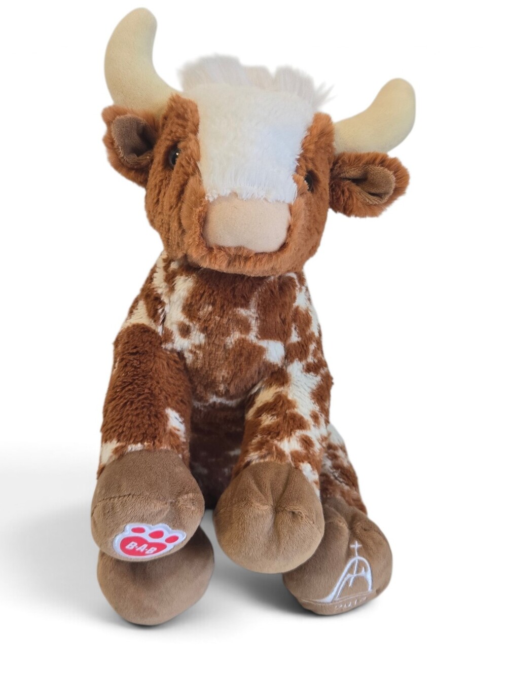Way of Lights 2018 Build A Bear 12" Longhorn Cow Bull Steer Stuffed Animal BABW